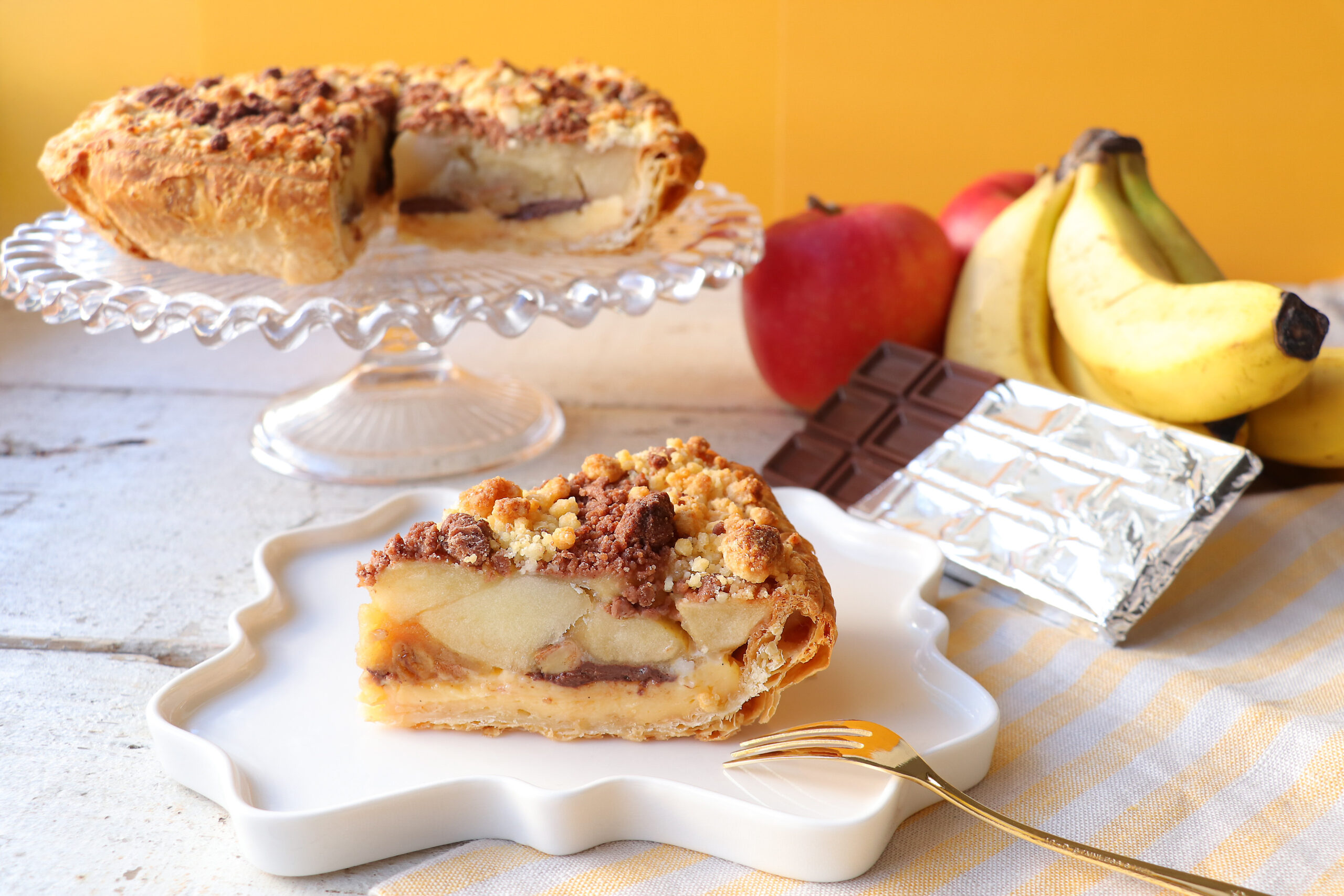 チョコバナナアップルパイ